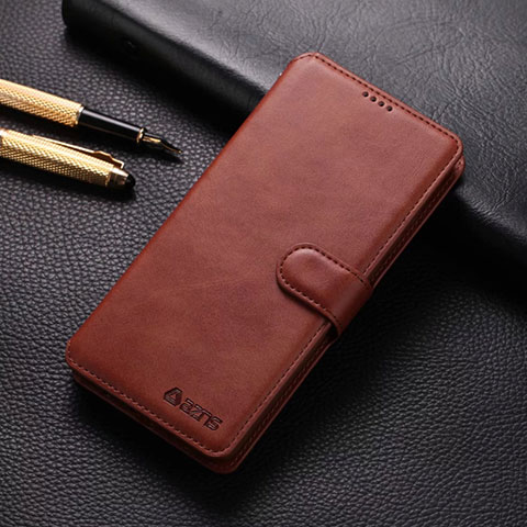 Funda de Cuero Cartera con Soporte Carcasa T04 para Xiaomi Redmi Note 8 Pro Marron