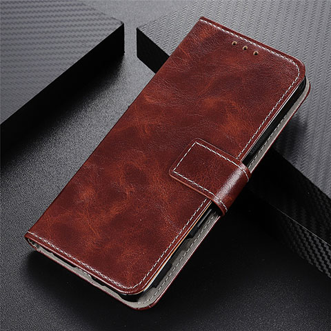 Funda de Cuero Cartera con Soporte Carcasa T05 para Oppo A91 Marron