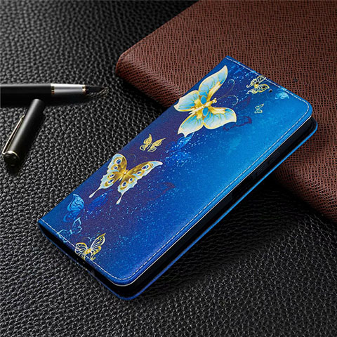 Funda de Cuero Cartera con Soporte Carcasa T05 para Xiaomi Mi 10T Lite 5G Azul