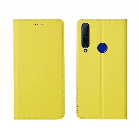 Funda de Cuero Cartera con Soporte Carcasa T06 para Huawei Honor 20 Lite Amarillo