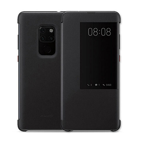 Funda de Cuero Cartera con Soporte Carcasa T06 para Huawei Mate 20 Negro