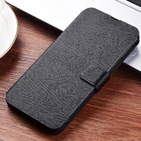 Funda de Cuero Cartera con Soporte Carcasa T06 para Huawei Nova 4e Negro