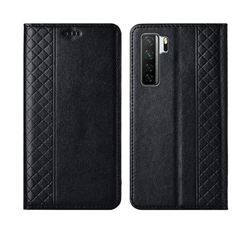 Funda de Cuero Cartera con Soporte Carcasa T06 para Huawei Nova 7 SE 5G Negro