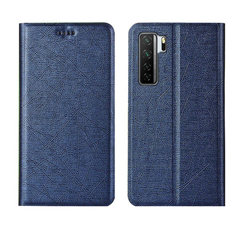 Funda de Cuero Cartera con Soporte Carcasa T07 para Huawei P40 Lite 5G Azul