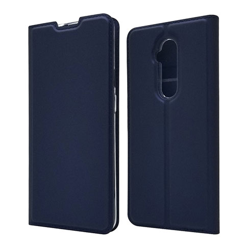 Funda de Cuero Cartera con Soporte Carcasa T07 para OnePlus 7T Pro Azul