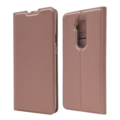 Funda de Cuero Cartera con Soporte Carcasa T07 para OnePlus 7T Pro Oro Rosa