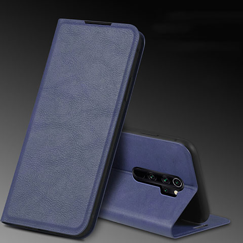Funda de Cuero Cartera con Soporte Carcasa T07 para Xiaomi Redmi Note 8 Pro Azul