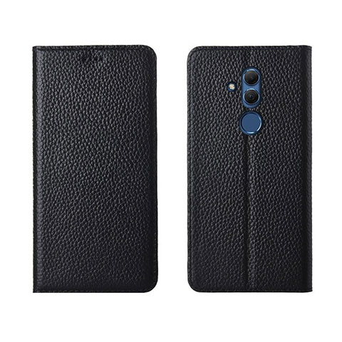 Funda de Cuero Cartera con Soporte Carcasa T08 para Huawei Mate 20 Lite Negro