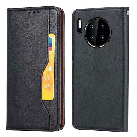 Funda de Cuero Cartera con Soporte Carcasa T08 para Huawei Mate 30 5G Negro