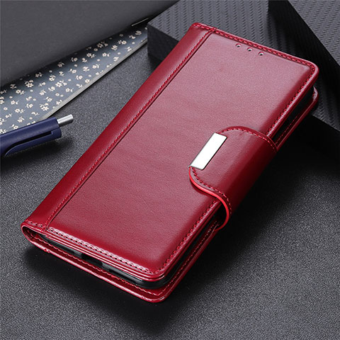 Funda de Cuero Cartera con Soporte Carcasa T08 para Oppo K7 5G Rojo Rosa