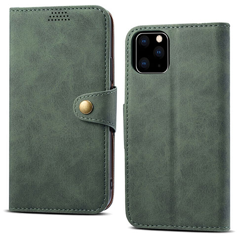 Funda de Cuero Cartera con Soporte Carcasa T09 para Apple iPhone 11 Pro Verde