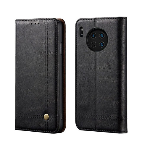 Funda de Cuero Cartera con Soporte Carcasa T09 para Huawei Mate 30 Pro 5G Negro