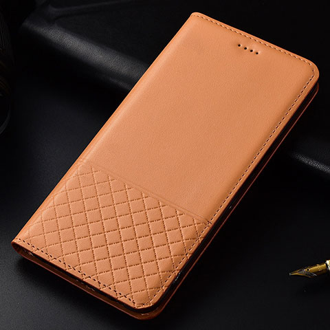 Funda de Cuero Cartera con Soporte Carcasa T09 para Huawei P30 Naranja