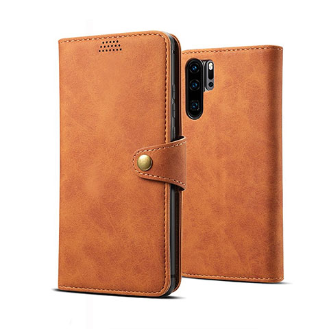 Funda de Cuero Cartera con Soporte Carcasa T09 para Huawei P30 Pro New Edition Naranja