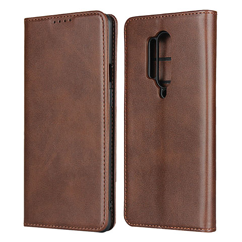 Funda de Cuero Cartera con Soporte Carcasa T09 para OnePlus 8 Pro Marron