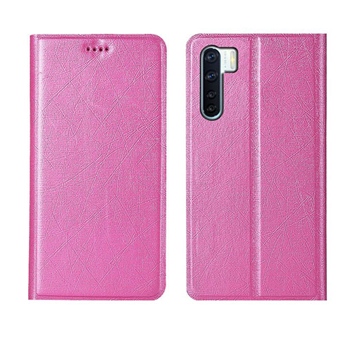 Funda de Cuero Cartera con Soporte Carcasa T09 para Oppo Find X2 Lite Rosa