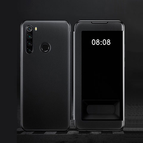 Funda de Cuero Cartera con Soporte Carcasa T09 para Xiaomi Redmi Note 8 Negro