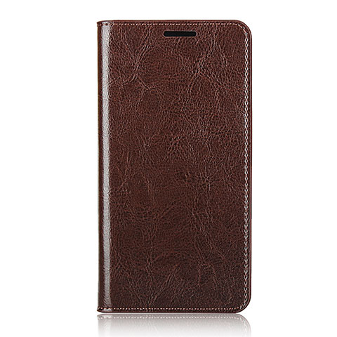 Funda de Cuero Cartera con Soporte Carcasa T10 para Huawei P40 Marron