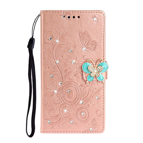 Funda de Cuero Cartera con Soporte Carcasa T10 para Huawei P40 Pro Oro Rosa