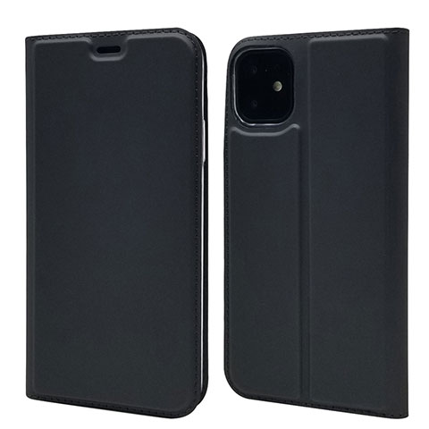 Funda de Cuero Cartera con Soporte Carcasa T11 para Apple iPhone 11 Negro