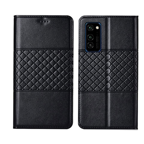 Funda de Cuero Cartera con Soporte Carcasa T11 para Huawei Honor View 30 Pro 5G Negro