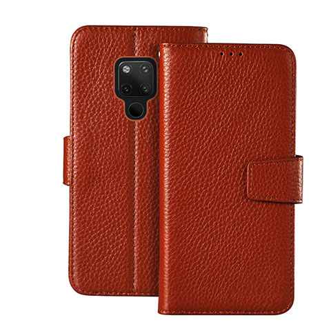 Funda de Cuero Cartera con Soporte Carcasa T11 para Huawei Mate 20 Marron