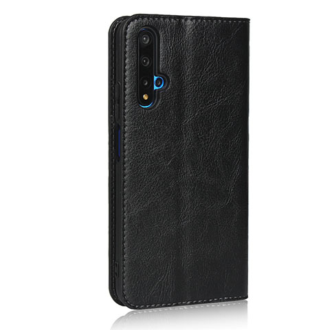 Funda de Cuero Cartera con Soporte Carcasa T11 para Huawei Nova 5T Negro