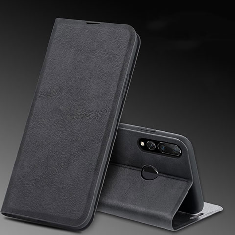 Funda de Cuero Cartera con Soporte Carcasa T11 para Huawei P Smart+ Plus (2019) Negro