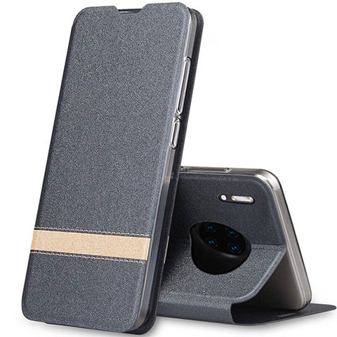 Funda de Cuero Cartera con Soporte Carcasa T12 para Huawei Mate 30 Pro 5G Gris