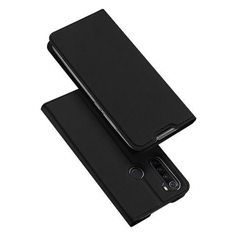 Funda de Cuero Cartera con Soporte Carcasa T12 para Xiaomi Redmi Note 8 (2021) Negro