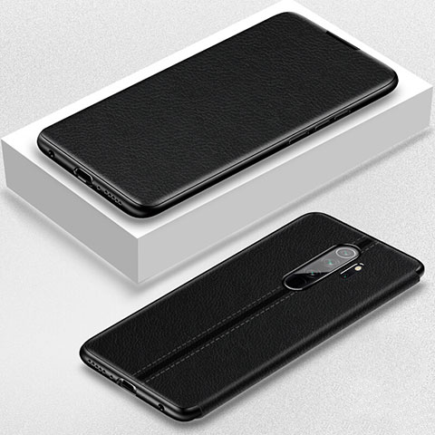 Funda de Cuero Cartera con Soporte Carcasa T12 para Xiaomi Redmi Note 8 Pro Negro