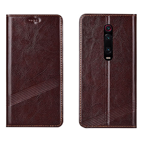 Funda de Cuero Cartera con Soporte Carcasa T14 para Xiaomi Mi 9T Pro Marron