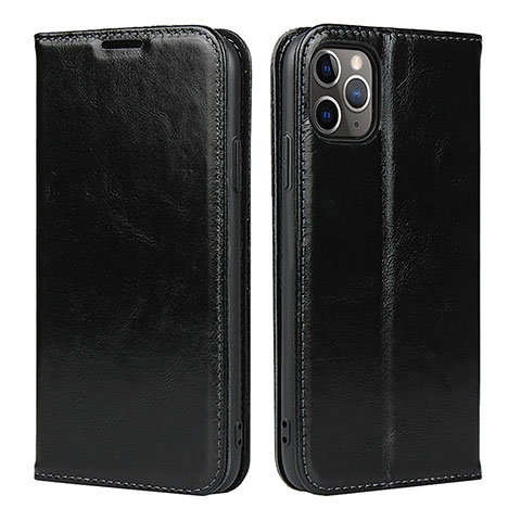 Funda de Cuero Cartera con Soporte Carcasa T15 para Apple iPhone 11 Pro Negro