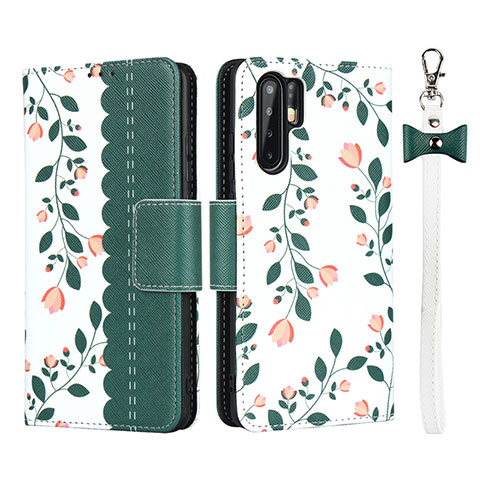 Funda de Cuero Cartera con Soporte Carcasa T15 para Huawei P30 Pro Verde