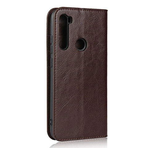 Funda de Cuero Cartera con Soporte Carcasa T15 para Xiaomi Redmi Note 8 Marron