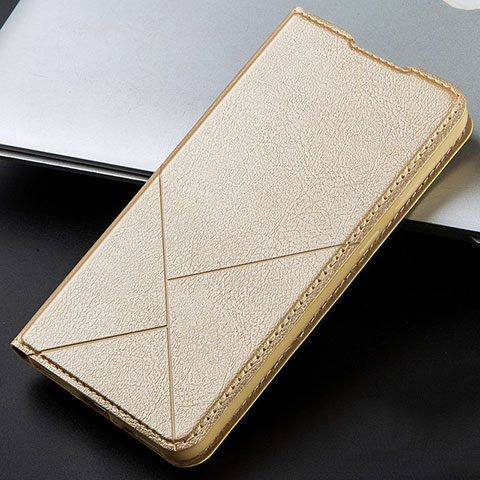 Funda de Cuero Cartera con Soporte Carcasa T15 para Xiaomi Redmi Note 8 Pro Oro