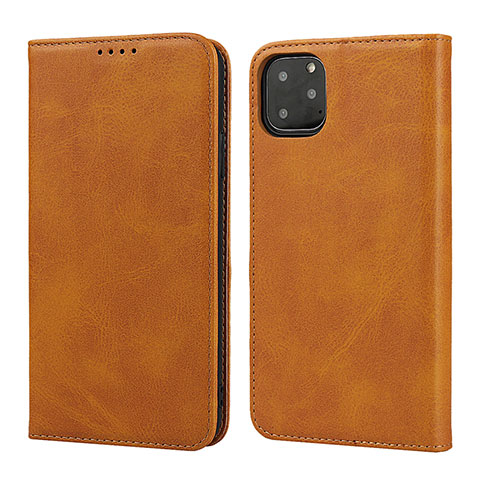 Funda de Cuero Cartera con Soporte Carcasa T16 para Apple iPhone 11 Pro Max Naranja