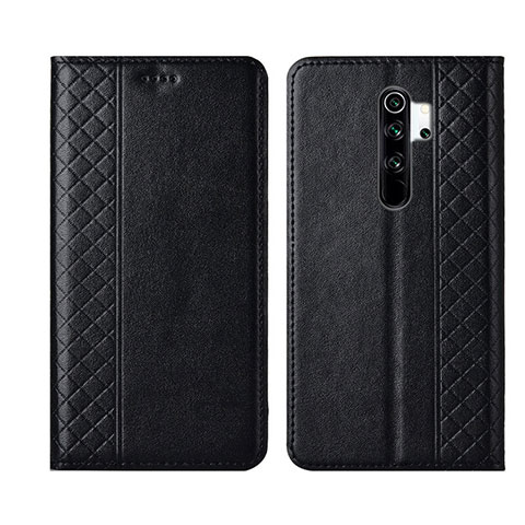 Funda de Cuero Cartera con Soporte Carcasa T16 para Xiaomi Redmi Note 8 Pro Negro