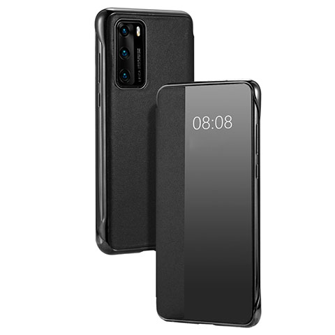 Funda de Cuero Cartera con Soporte Carcasa T17 para Huawei P40 Negro