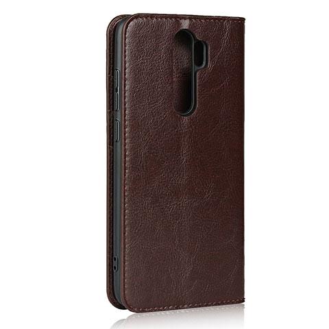 Funda de Cuero Cartera con Soporte Carcasa T17 para Xiaomi Redmi Note 8 Pro Marron