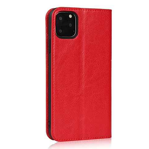 Funda de Cuero Cartera con Soporte Carcasa T18 para Apple iPhone 11 Pro Rojo