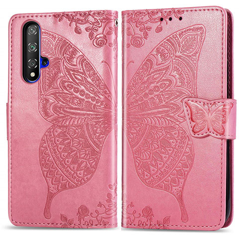 Funda de Cuero Cartera con Soporte Carcasa T19 para Huawei Honor 20 Rosa