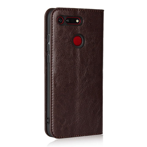 Funda de Cuero Cartera con Soporte Carcasa T19 para Huawei Honor View 20 Marron