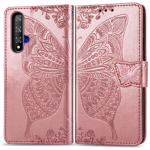 Funda de Cuero Cartera con Soporte Carcasa T19 para Huawei Nova 5T Oro Rosa