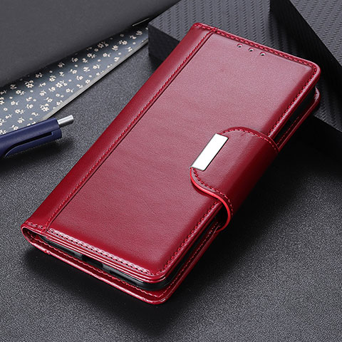 Funda de Cuero Cartera con Soporte Carcasa T24 para Apple iPhone 14 Pro Rojo