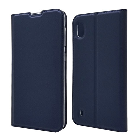 Funda de Cuero Cartera con Soporte Carcasa U01 para Samsung Galaxy A10 Azul