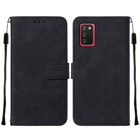 Funda de Cuero Cartera con Soporte Carcasa Y01B para Samsung Galaxy A02s Negro