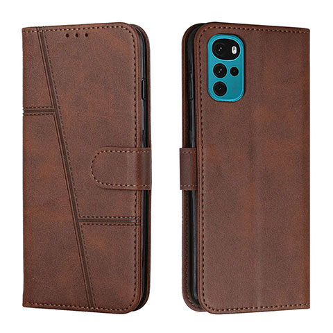 Funda de Cuero Cartera con Soporte Carcasa Y01X para Motorola Moto G22 Marron