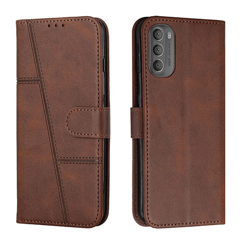 Funda de Cuero Cartera con Soporte Carcasa Y01X para Motorola Moto G41 Marron