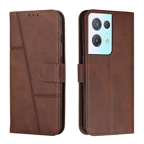 Funda de Cuero Cartera con Soporte Carcasa Y01X para Oppo Reno9 Pro+ Plus 5G Marron